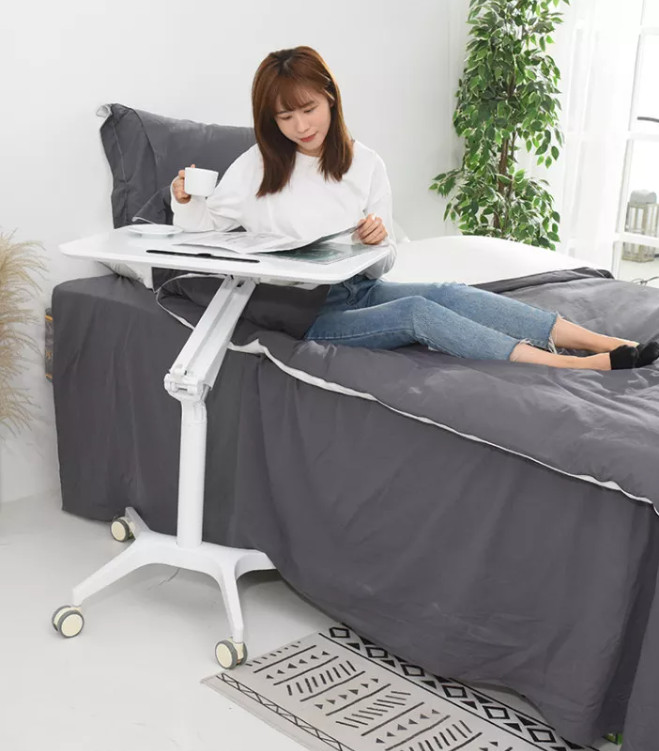 Bàn làm việc hiện đại Gỗ Óc Chó Cao cấp Chân kim loại thép Bền đẹp - Bàn Làm Việc đa năng Điều chỉnh độ cao xoay 360 độ Tiện lợi DH-BGK2020