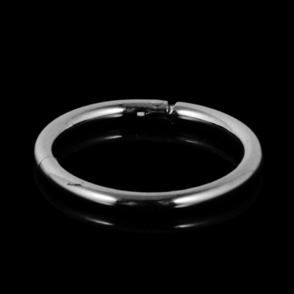 Stainless Steel Clicker Lip Nose Septum Hinged Ring 1.2x10mm 16G Silver