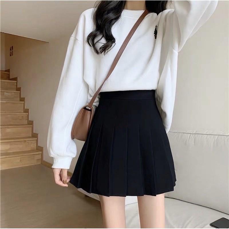 Chân Váy Thời Trang Nữ Tennis Ngắn Xếp Ly Khóa Kéo Phía Sau -088