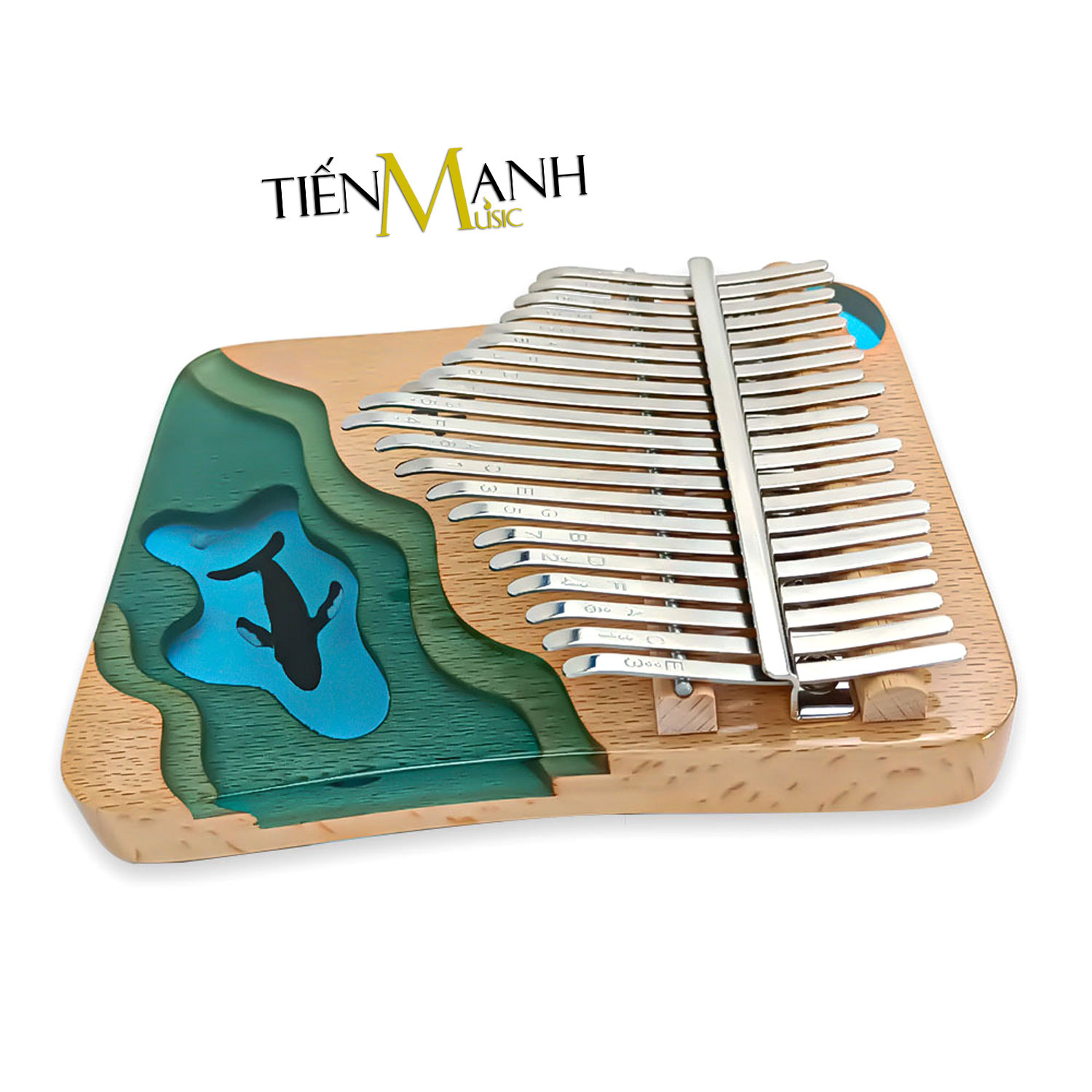 Đàn Kalimba Hluru Resin 21 Phím KWD21 Hình Cá Heo, Voi - Acrylic Keo đổ nhựa Thủy Tinh hữu cơ trong suốt Hàng Chính Hãng- Kèm Móng Gẩy DreamMaker