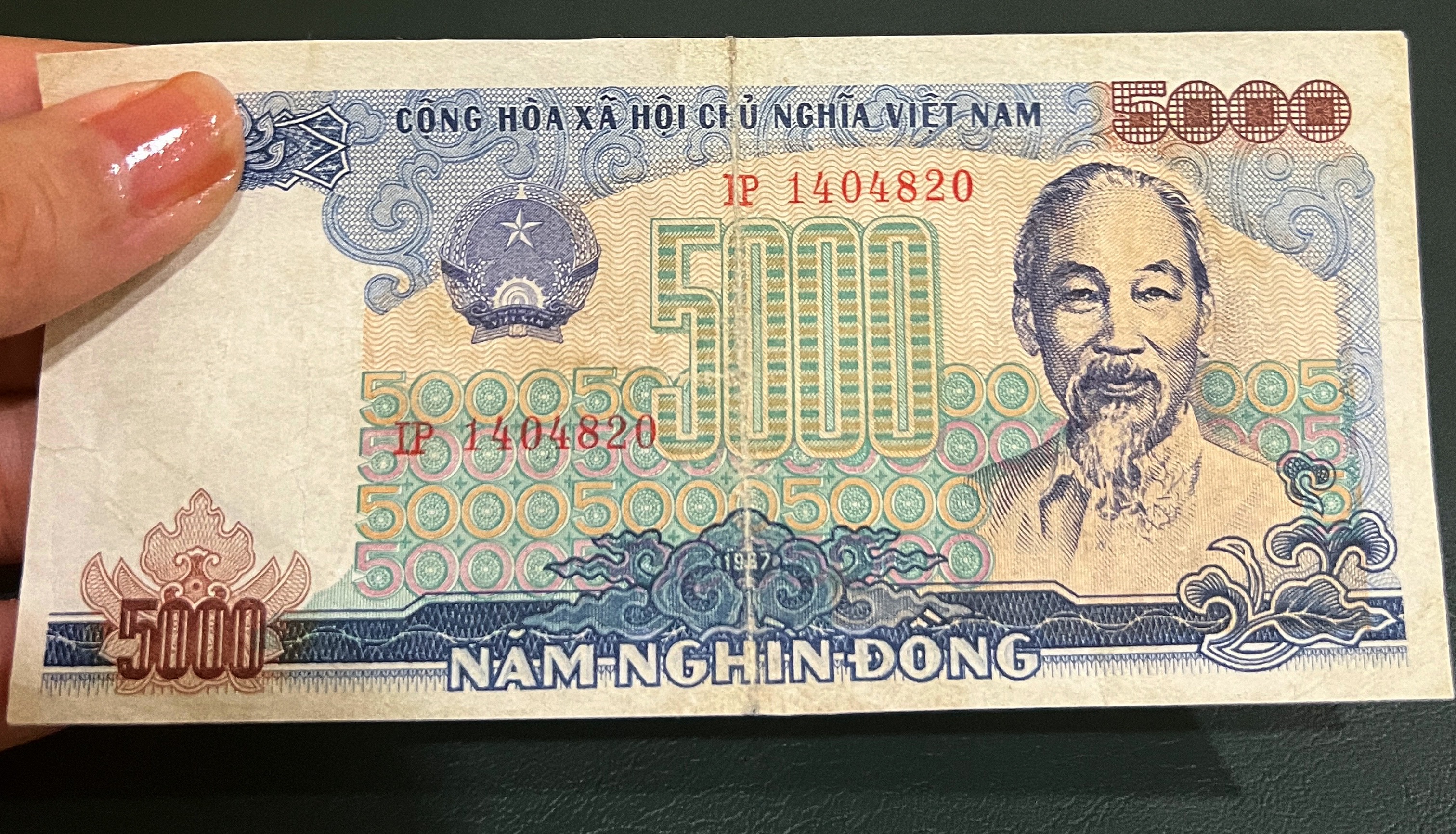 Tờ 5000Đ Việt Nam năm 1987 Chất lượng(F)