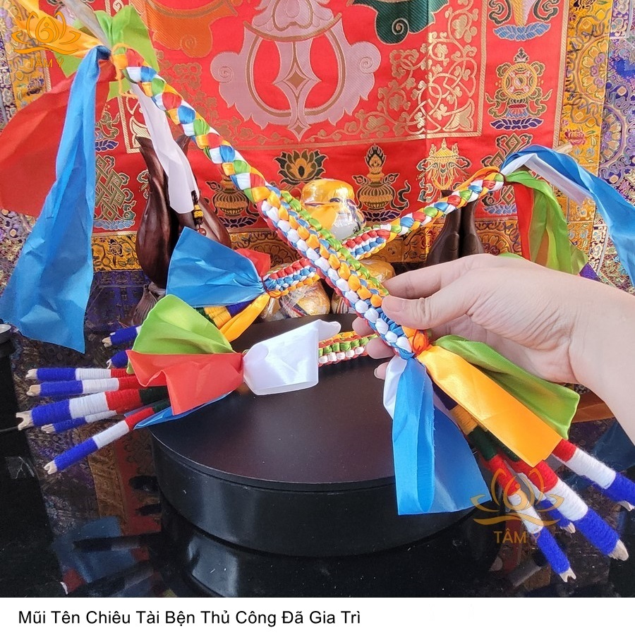Mũi tên chiêu tài may mắn hàng thủ công xuất xứ từ tu viện Tây Tạng, vật phẩm pháp bảo kim cương thừa, mật tông Tâm Ý