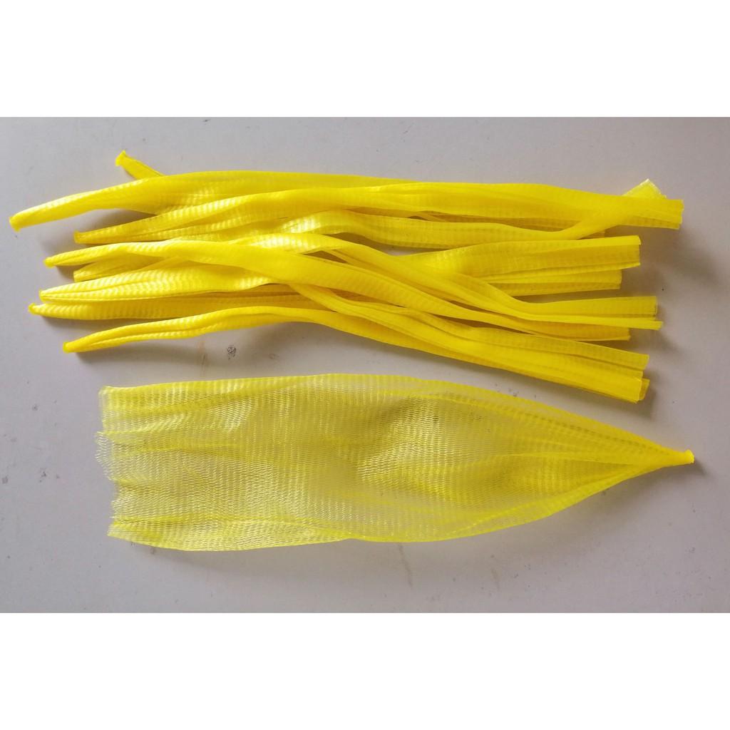 10 túi lưới vàng bao chậu size 30cm trồng lan, bao trái cây