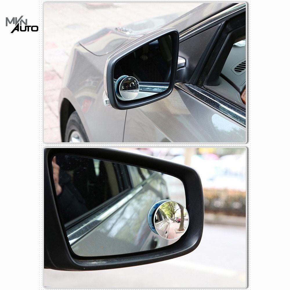 Bộ 2 Gương Cầu Lồi Gắn Kính Hậu Ô tô Xoay Đa Chiều Giúp Xóa Điểm Mù