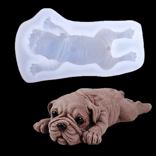 Khuôn silicon chó Shar Pei nằm