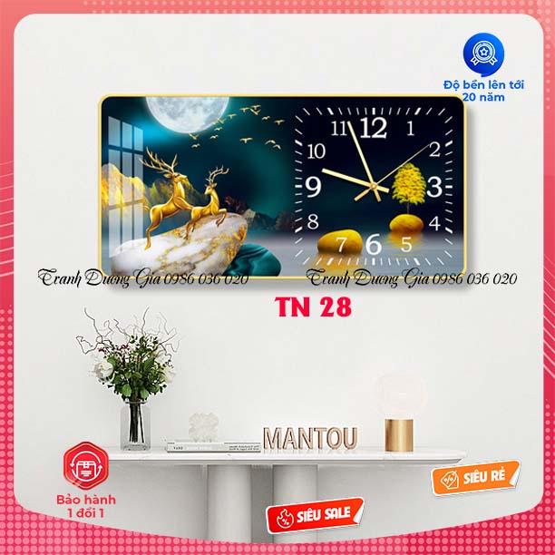 Tranh đồng hồ treo tường trang trí nhà cửa kim trôi - Tặng pin và đinh treo
