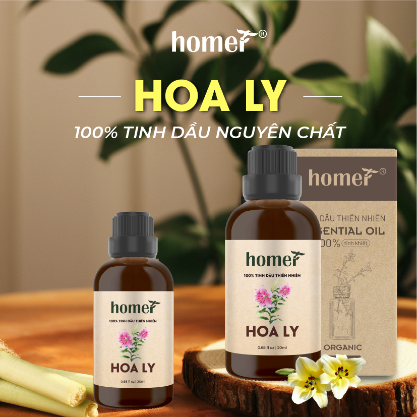 Tinh Dầu Hoa Ly Homer 100ml - Chính Hãng, Đạt Chuẩn Kiểm Định Cao Cấp - Tinh Dầu Xông Thơm Phòng, Thư Giãn, Khử Mùi hiệu quả