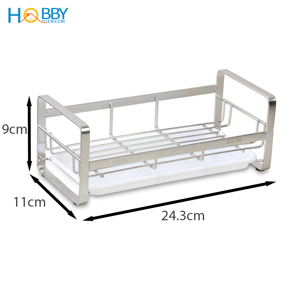 Kệ đựng dụng cụ rửa chén dán tường inox 304 Hobby Home Decor KRC6