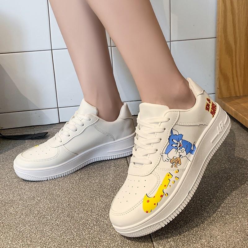 Giày thể thao sneakers nữ tom & jerry độn đế siêu hot hit