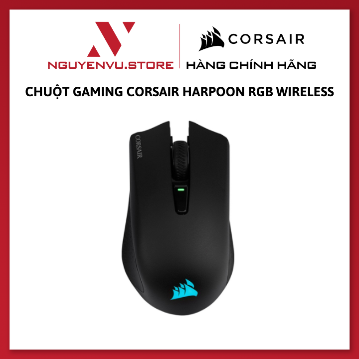 Chuột gaming Corsair Harpoon RGB Wireless - Hàng chính hãng