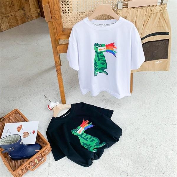 TA228 Áo cotton ngắn tay Khủng long CP X22299 cho bé từ 4-12 tuổi