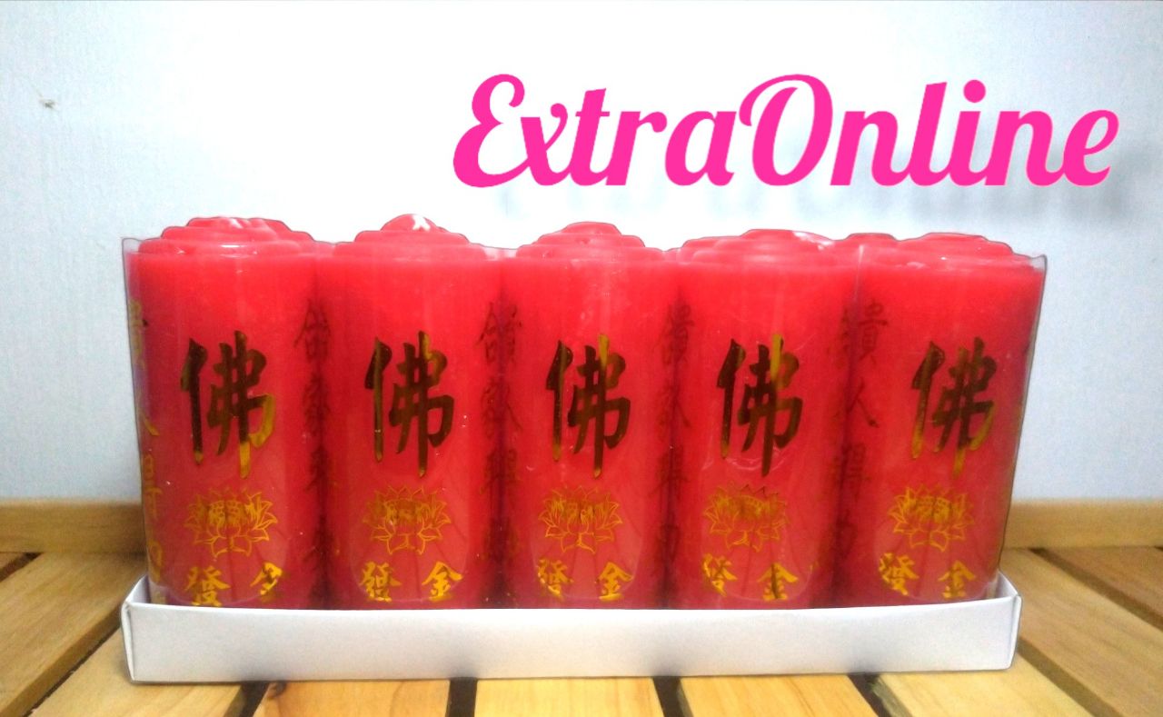 Đèn cầy, Nến cây, Nến trụ nhiều màu hình chữ Vạn cao 10 cm không mùi không khói