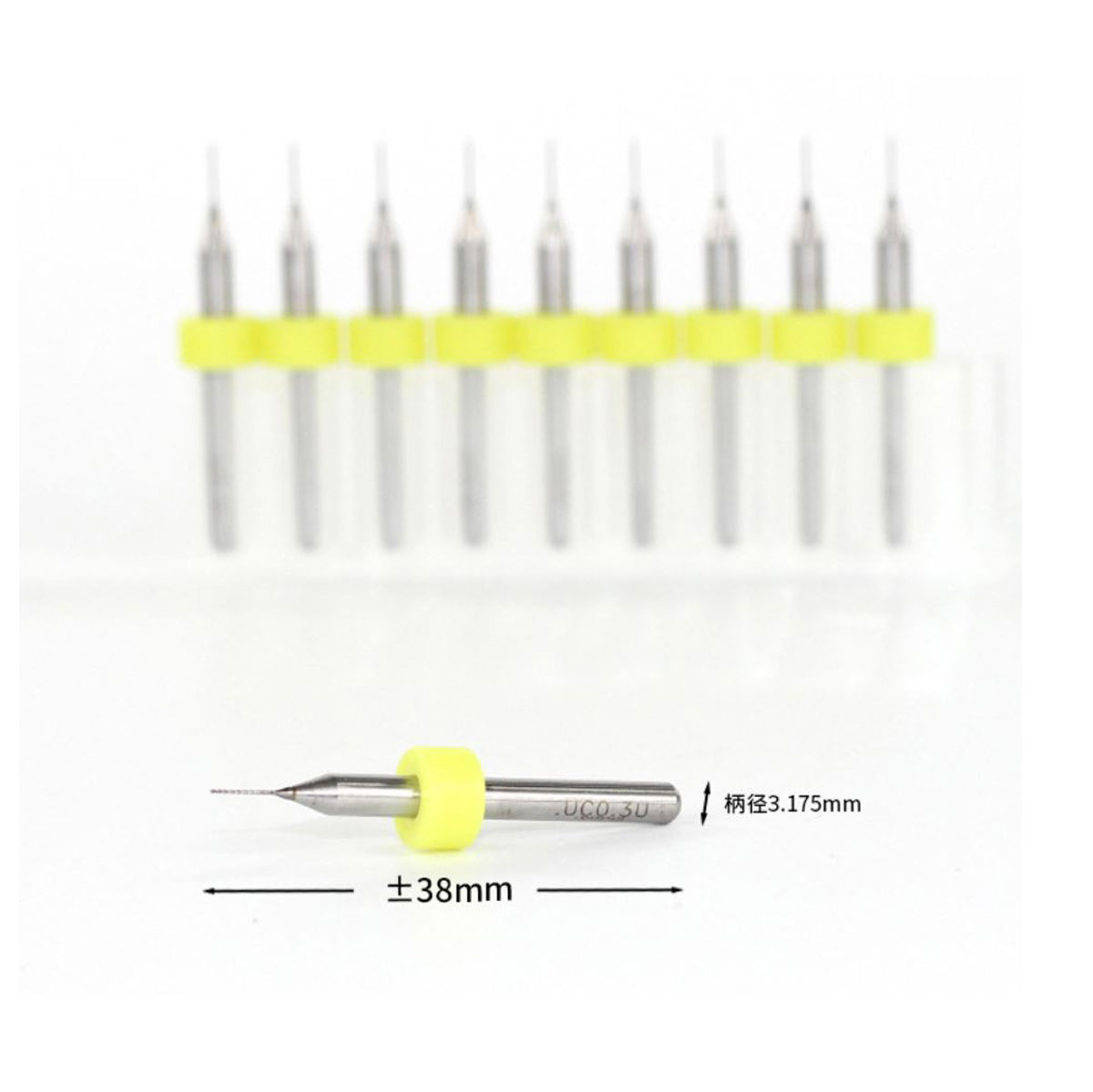 Hộp 10 Mũi Khoan CNC Cao Cấp Độ Chính Xác Cao Đường Kính 0.3mm