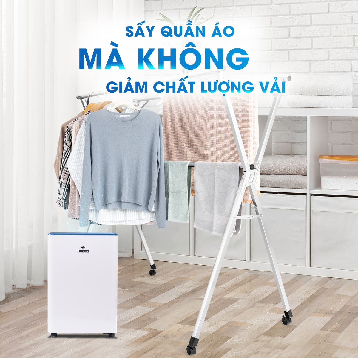 Máy Hút Ẩm Dân Dụng Kosmen KM-12N Công Suất