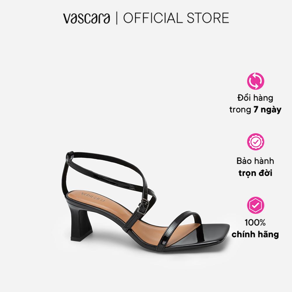 Vascara Giày Sandal Quai Mảnh Đan Chéo Mũi Vuông - SDN 0730