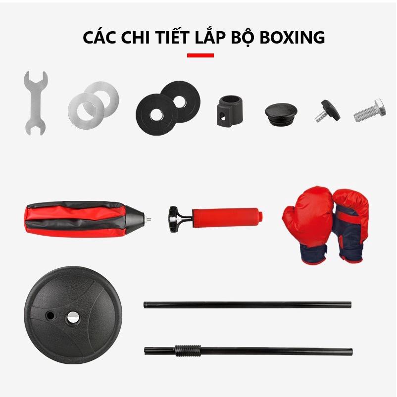 Bộ Đấm Bốc Cho Trẻ Em Siêu Đẹp, Bộ BOXING có găng tay, trụ đỡ, giá đỡ