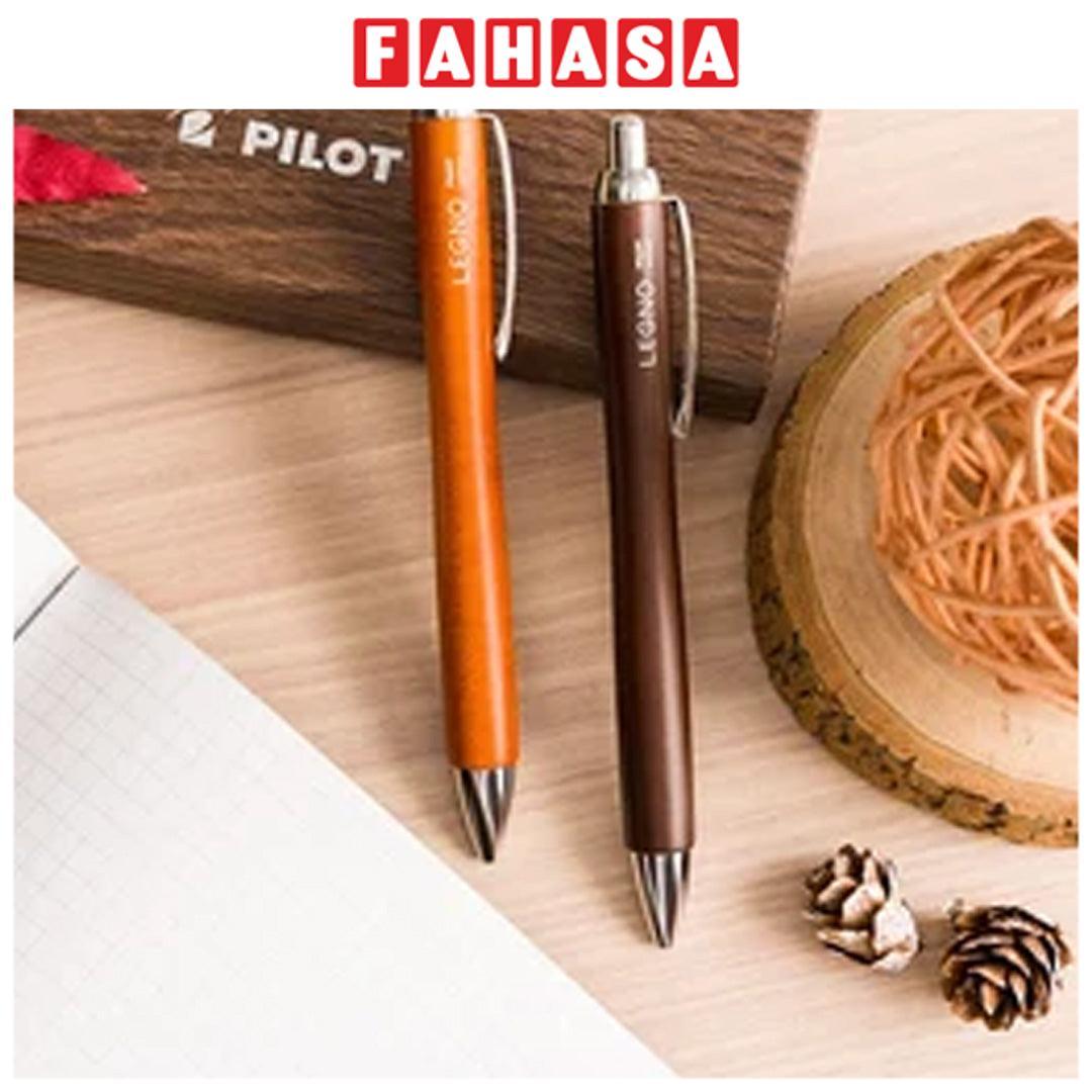 Bút Bi Ký Legno 0.7 mm - Pilot BLE-1SK-R - Mực Đen - Thân Gỗ Đỏ Kèm Hộp Ngũ Hành Và Túi