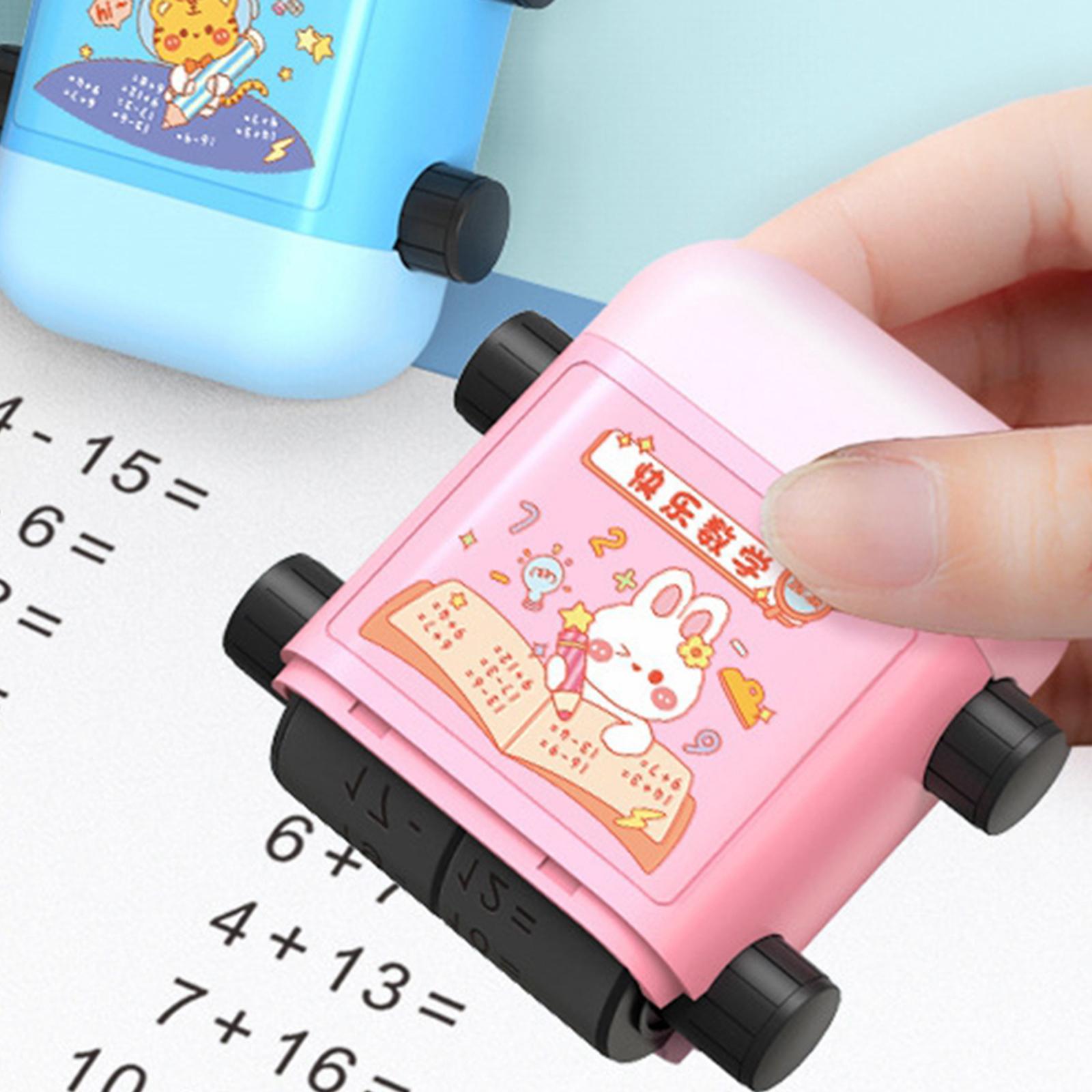Addition and Subtraction Math Stamp Roller Exercises for Teachers Preschool