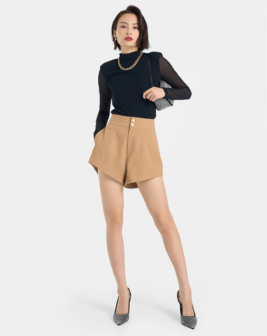 Quần Shorts Nữ Thời Trang JUNO Vạt Vát Bầu JNQSH020