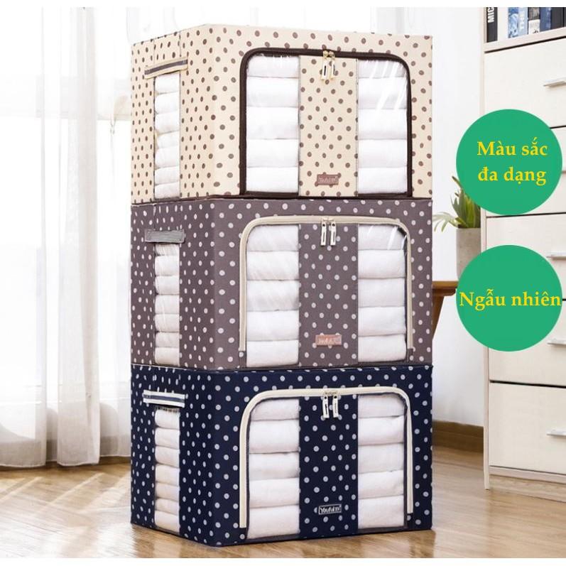 Bộ Túi Đựng Chăn Màn Khung Sắt Gấp Gọn Cao Cấp Amalife - Hộp Đựng Quần Áo, Đựng Đồ Đa Năng