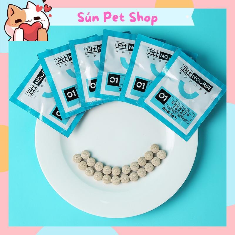 Viên bổ sung canxi cho chó mèo NOURSE 01 (Gói 10 viên