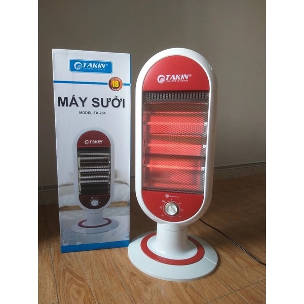 Sưởi Điện Hồng Ngoại TAKIN TK-204 - Màu Ngẫu Nhiên - Hàng Chính Hãng