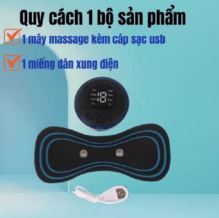 Máy massage xung điện cánh bướm mini xoa bóp bấm huyệt giảm đau mỏi rất tốt