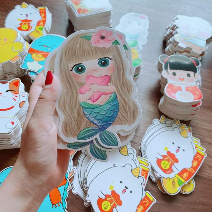 Phong bao lì xì chibi Tết Quý Mão 2023 độc lạ 10 cái