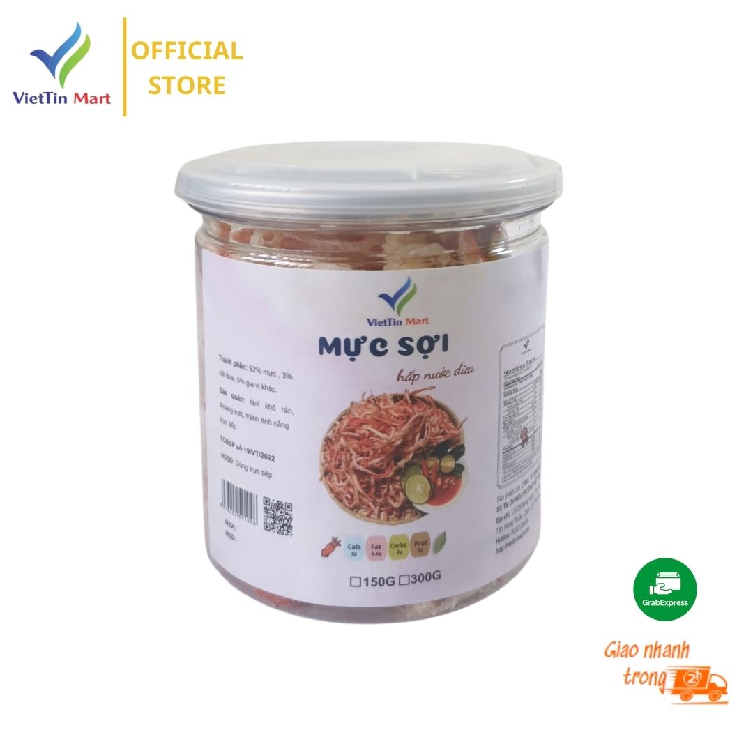 Mực Xé Sợi Hấp Nước Cốt Dừa ViettinMart 150G