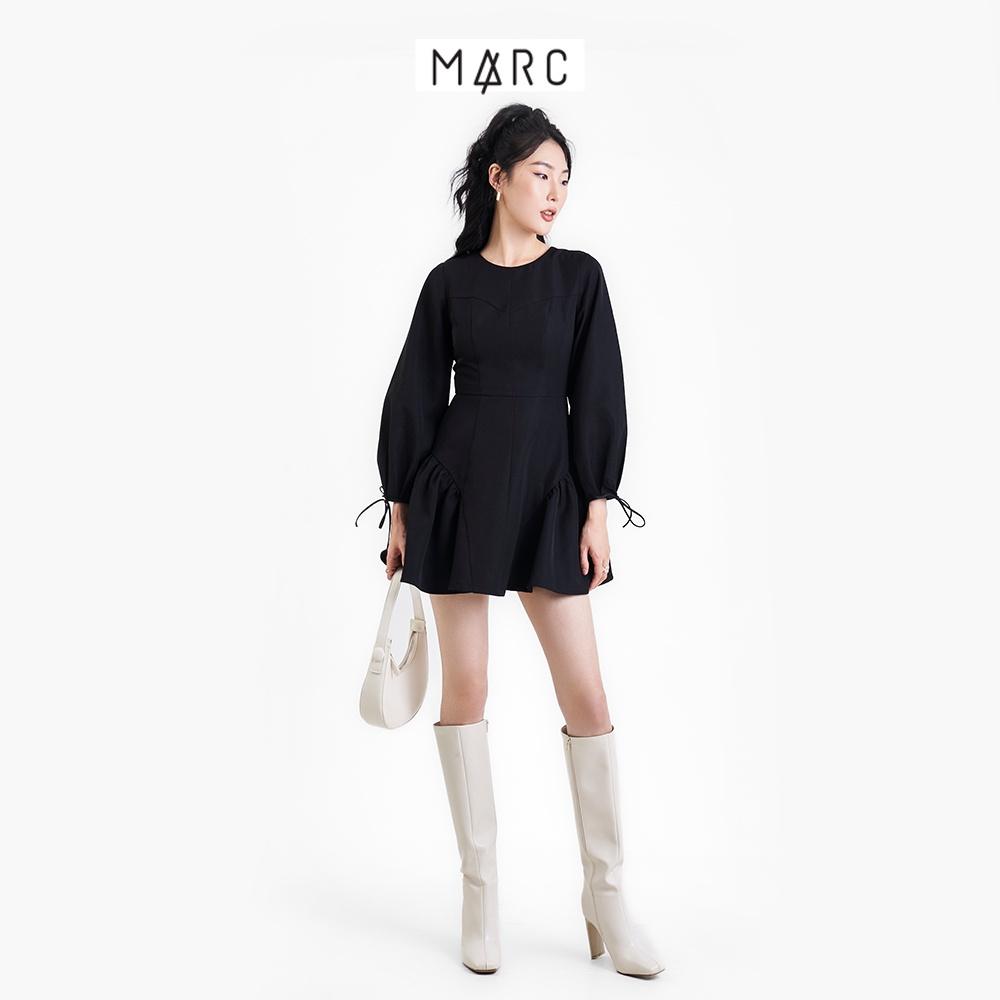 Đầm nữ MARC FASHION mini tay dài thắt nơ rả hông CBVH100522