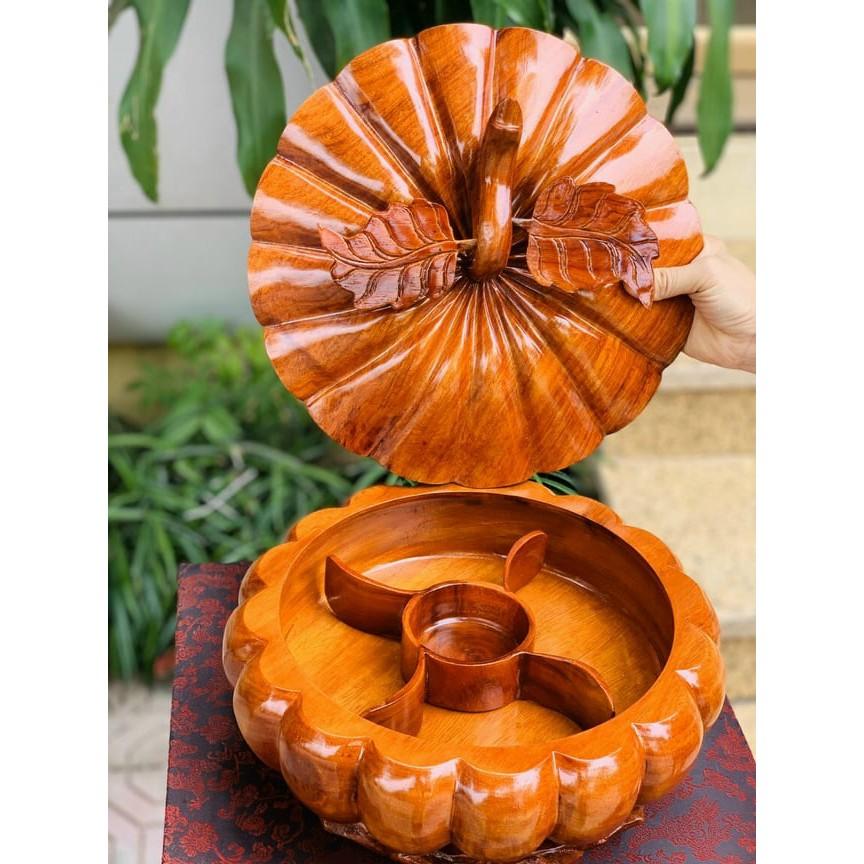 Khay bánh kẹo hình quả bí ngô (32*15 cm)