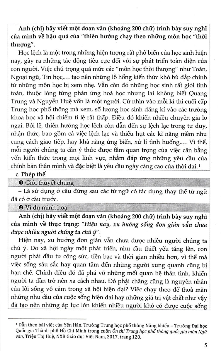 Sách Tham Khảo-HƯỚNG DẪN VIẾT ĐOẠN VĂN NGHỊ LUẬN XÃ HỘI (THEO ĐỊNH HƯỚNG ĐỀ THI MỚI CỦA BỘ GĐ-ĐT) (DÙNG CHUNG CHO THCS &amp; THPT)_KV