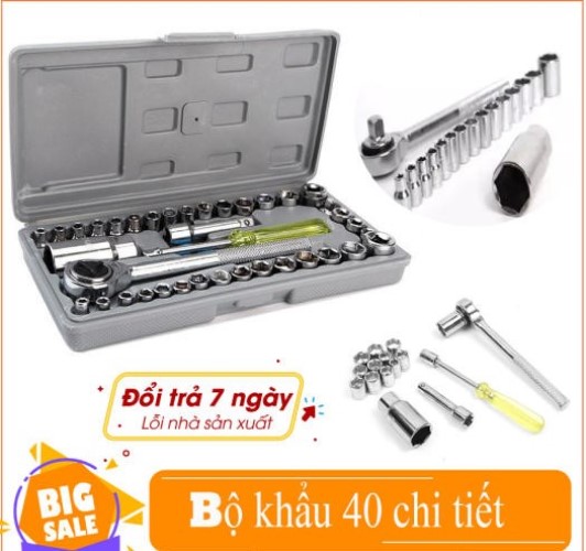Bộ dụng cụ sửa chữa xe máy 40 chi tiết/đồ nghề sửa xe máy, xe đạp - HENRYSA