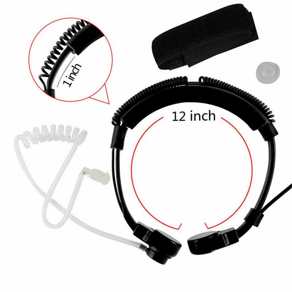 Throat Earpiece Walkie Talkie Air Tube Microphone Mic for GP338