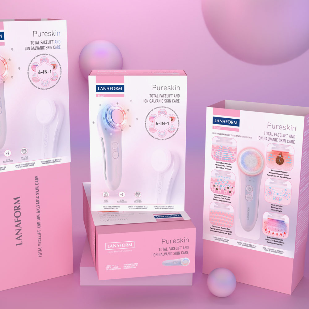 Máy điện di đẩy tinh chất và chăm sóc da 6 trong 1 Lanaform PureSkin