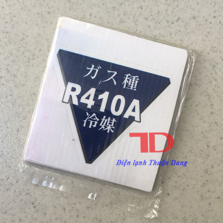 Tem trang trí gas R410a nội địa Nhật 6x5.5cm