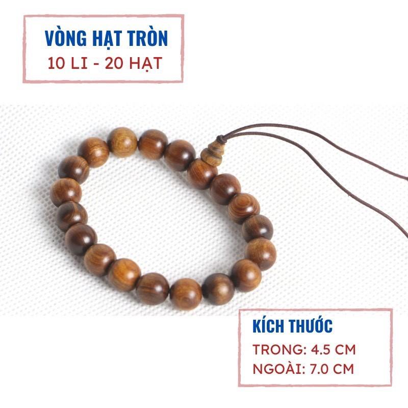 Vòng tay hạt tròn gỗ bách xanh gỗ quý