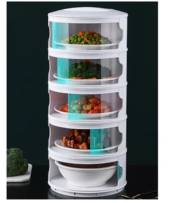 Lồng Bàn Bảo Quản Thực Phẩm - Hộp Đựng Đồ Ăn 5 Tầng