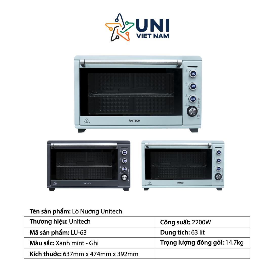 Lò nướng Unitech LU63 - Hàng chính hãng