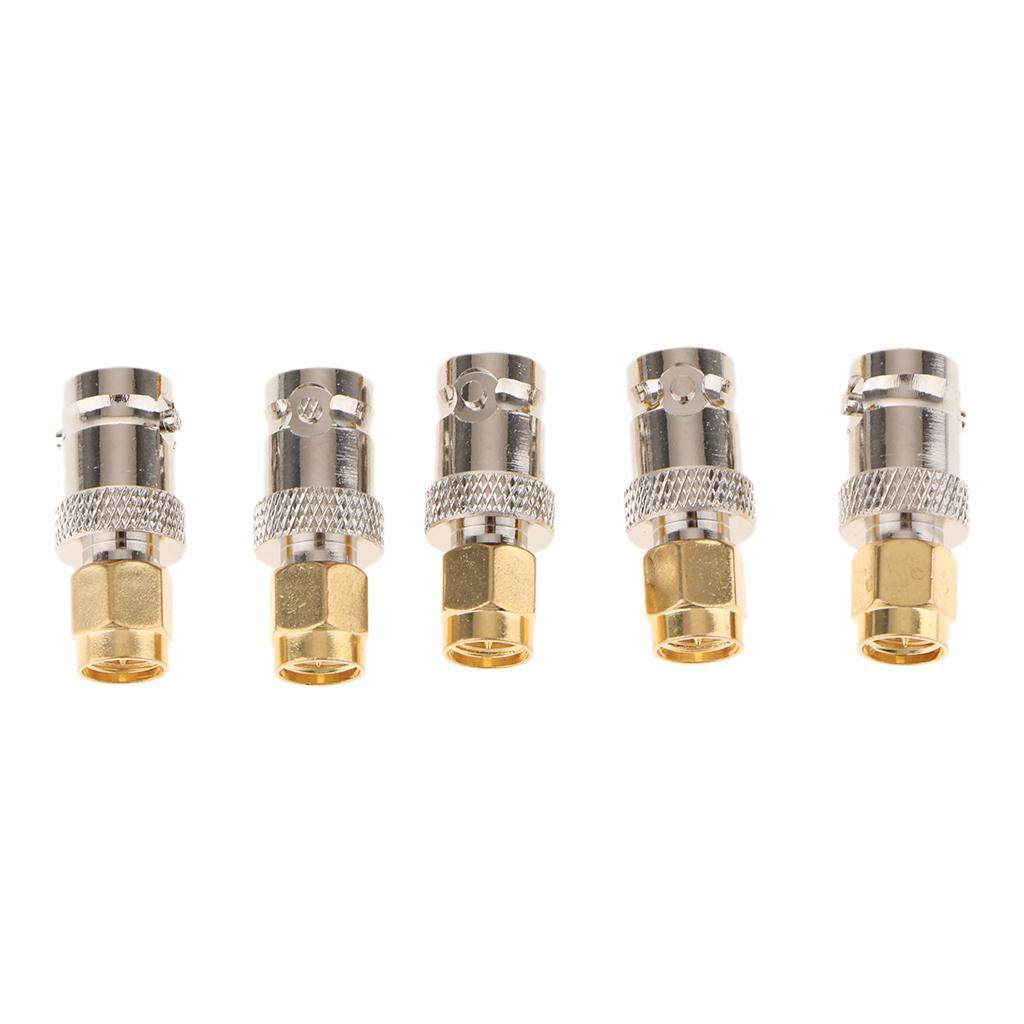 10Pcs RF Coaxial Coax Adapter SMA Male to BNC Female