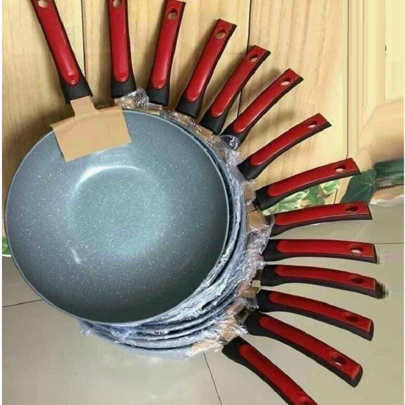Chảo Đá Chống Dính Sâu Lòng Đường Kính 32cm Dùng Để Chiên Rán Xào Trên Mọi Loại Bếp