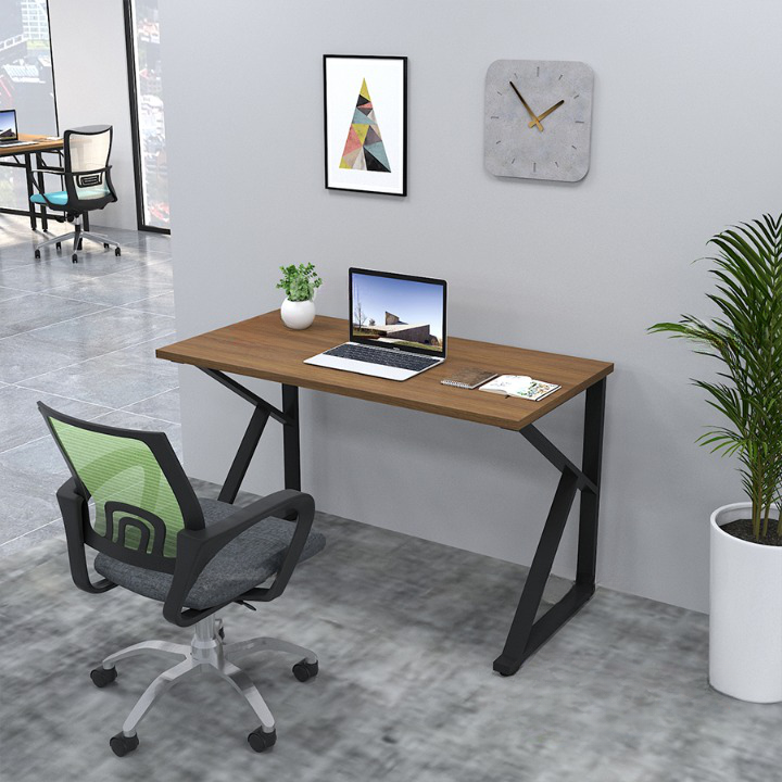 Bàn làm việc, bàn gaming, bàn chữ K phong cách hiện đại, khung sắt chắc chắn, bàn học mặt gỗ MDF dễ lau chùi