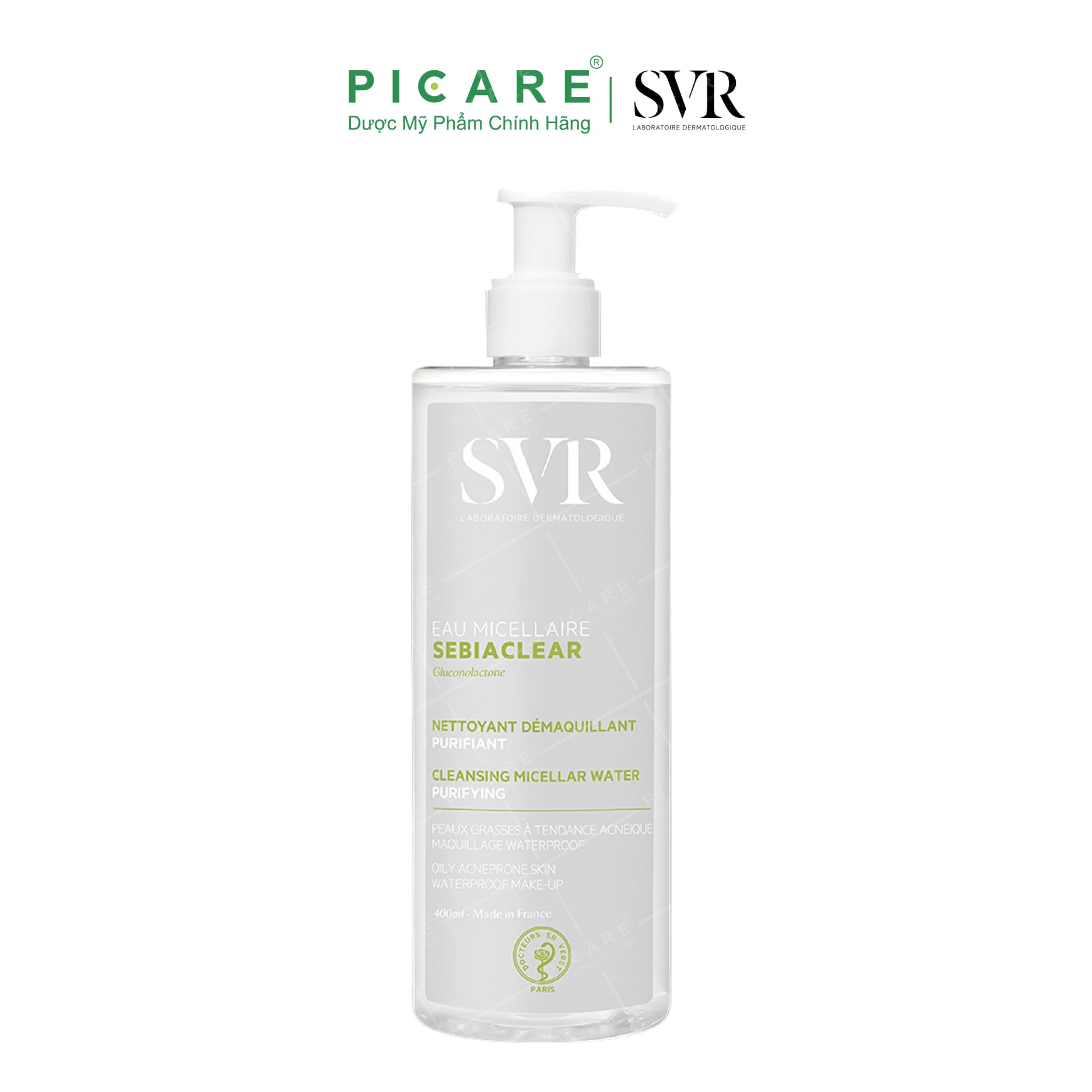Bộ Đôi Sữa Rửa Mặt Dạng Gel SVR Sebiaclear Gel Moussant 400ml và Tẩy Trang Sebiaclear Eau Micellaire Cho Da Dầu Mụn 400ml