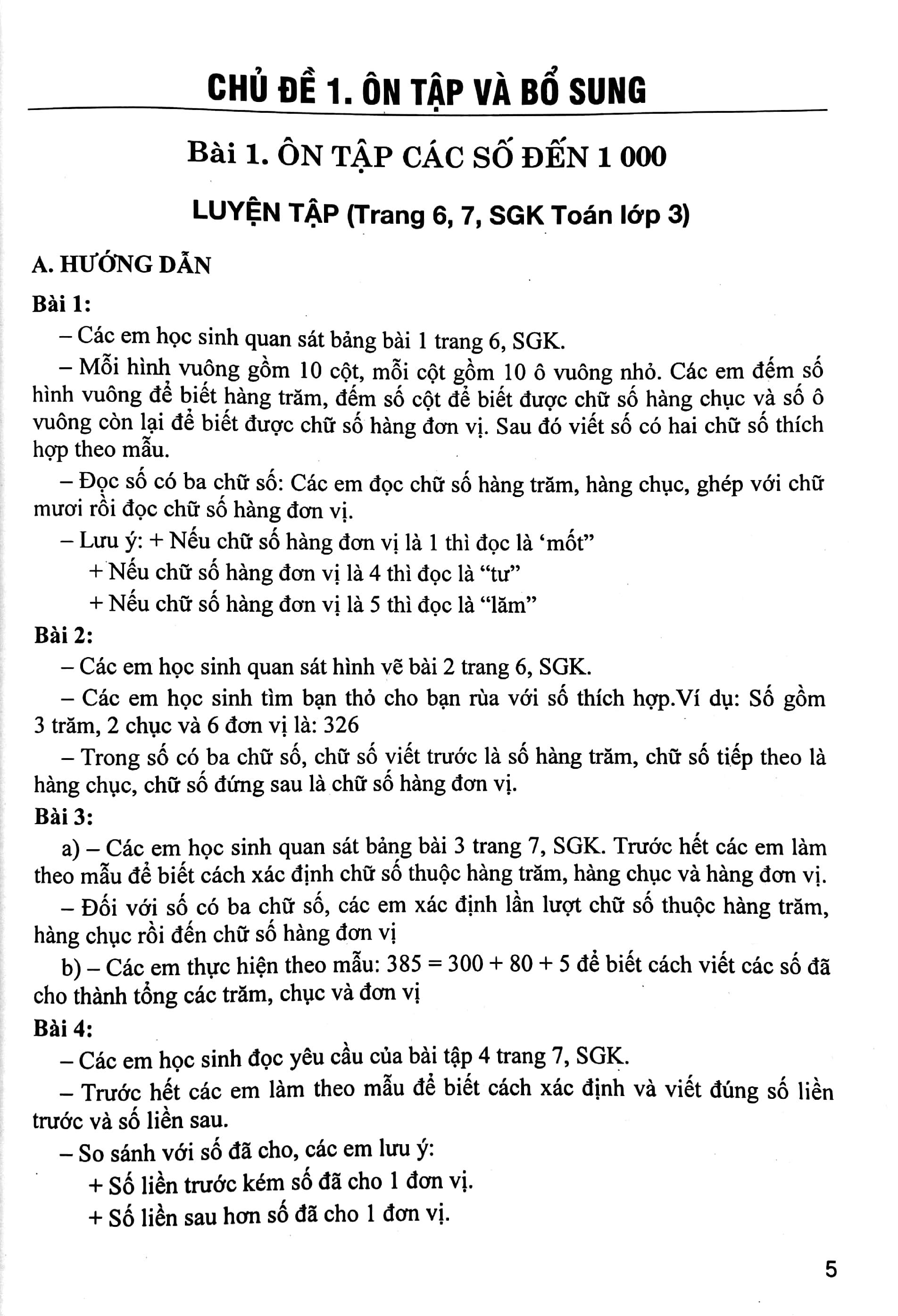 Bài Giảng Và Hướng Dẫn Học Toán Lớp 3 - Tập 1 (Bám Sát SGK Kết Nối Tri Thức Với Cuộc Sống)