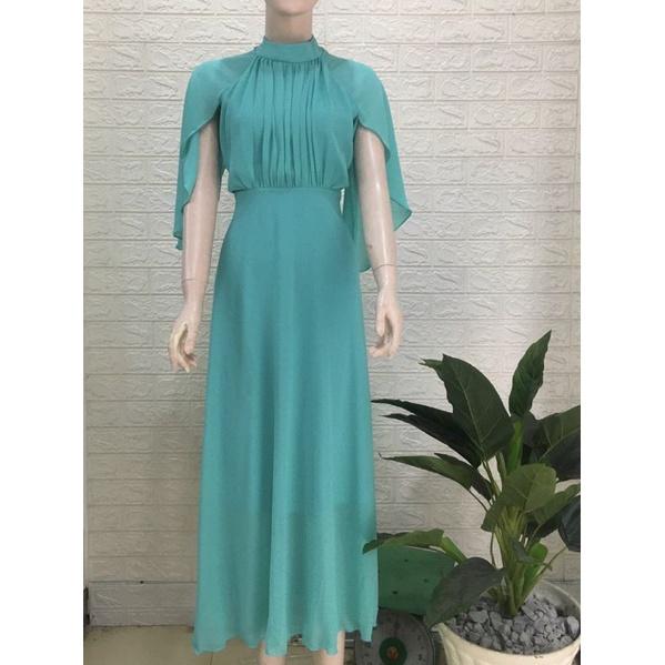 ĐẦM MAXI XẾP LI TAY CÁNH TIÊN