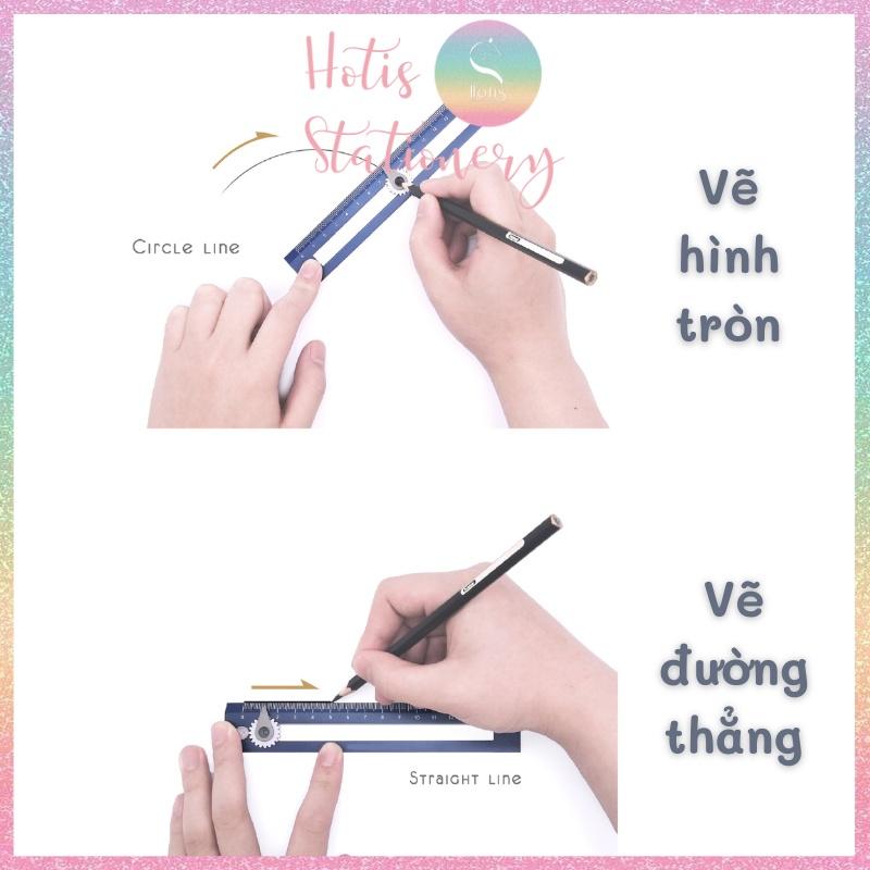 Thước kẻ vẽ hình tròn đa năng Circle Ruler có thể điều chỉnh bán kính