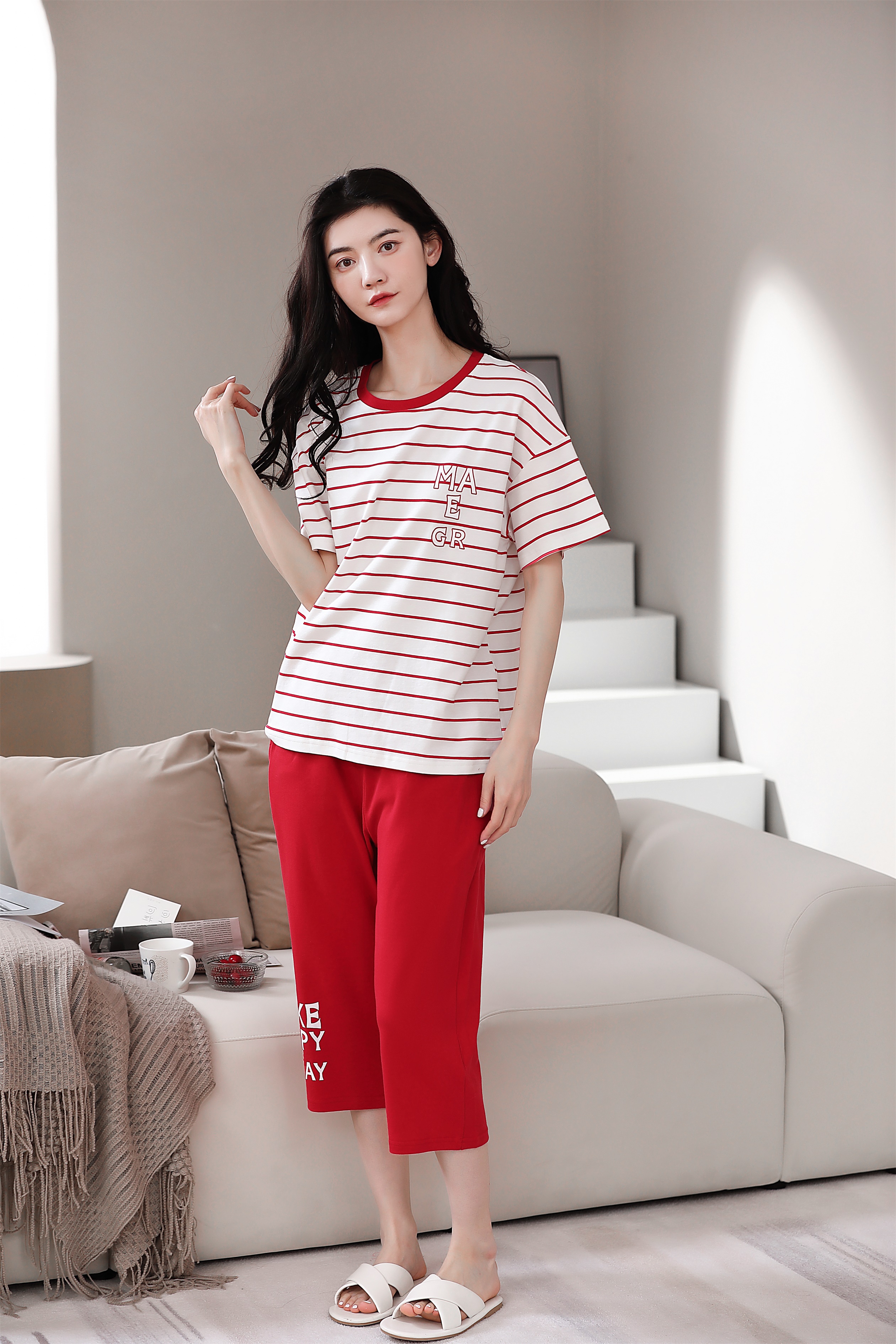 Quần áo mặc nhà cotton 5504