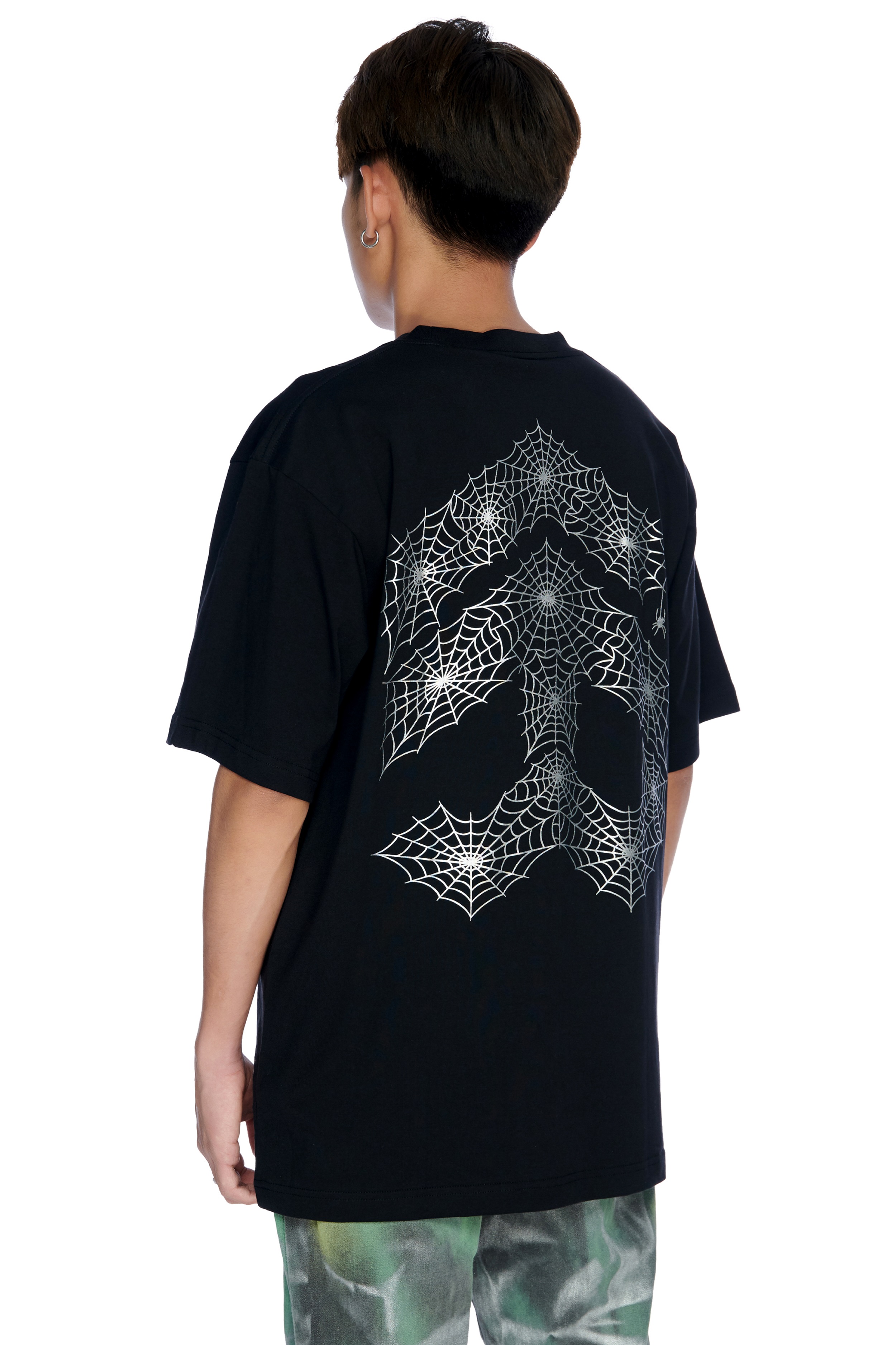 5THEWAY /spider web/ NEW TEE in BLACK aka Áo Thun Đen