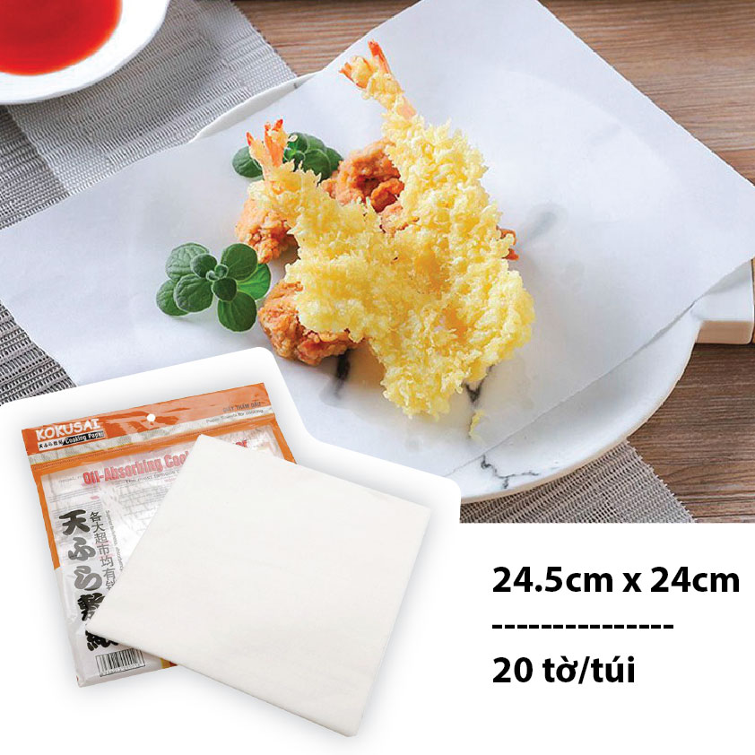 Giấy Siêu Thấm Dầu Chế Biến Các Món Chiên Nướng Hấp Kokusai