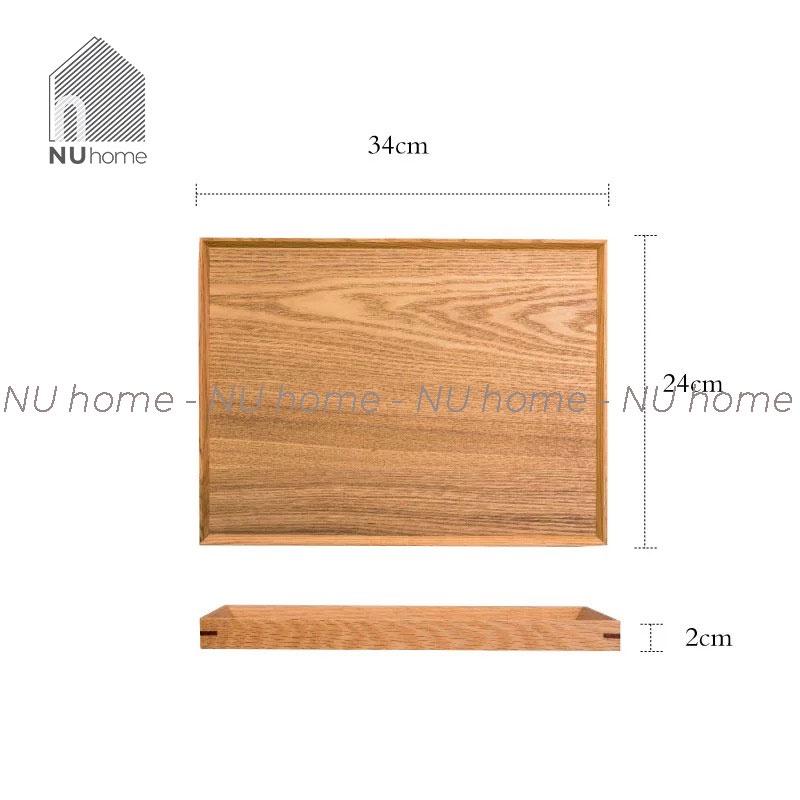 Khay gỗ chữ nhật - Torin, được thiết kế đơn giản bằng chất liệu gỗ tự nhiên cao cấp